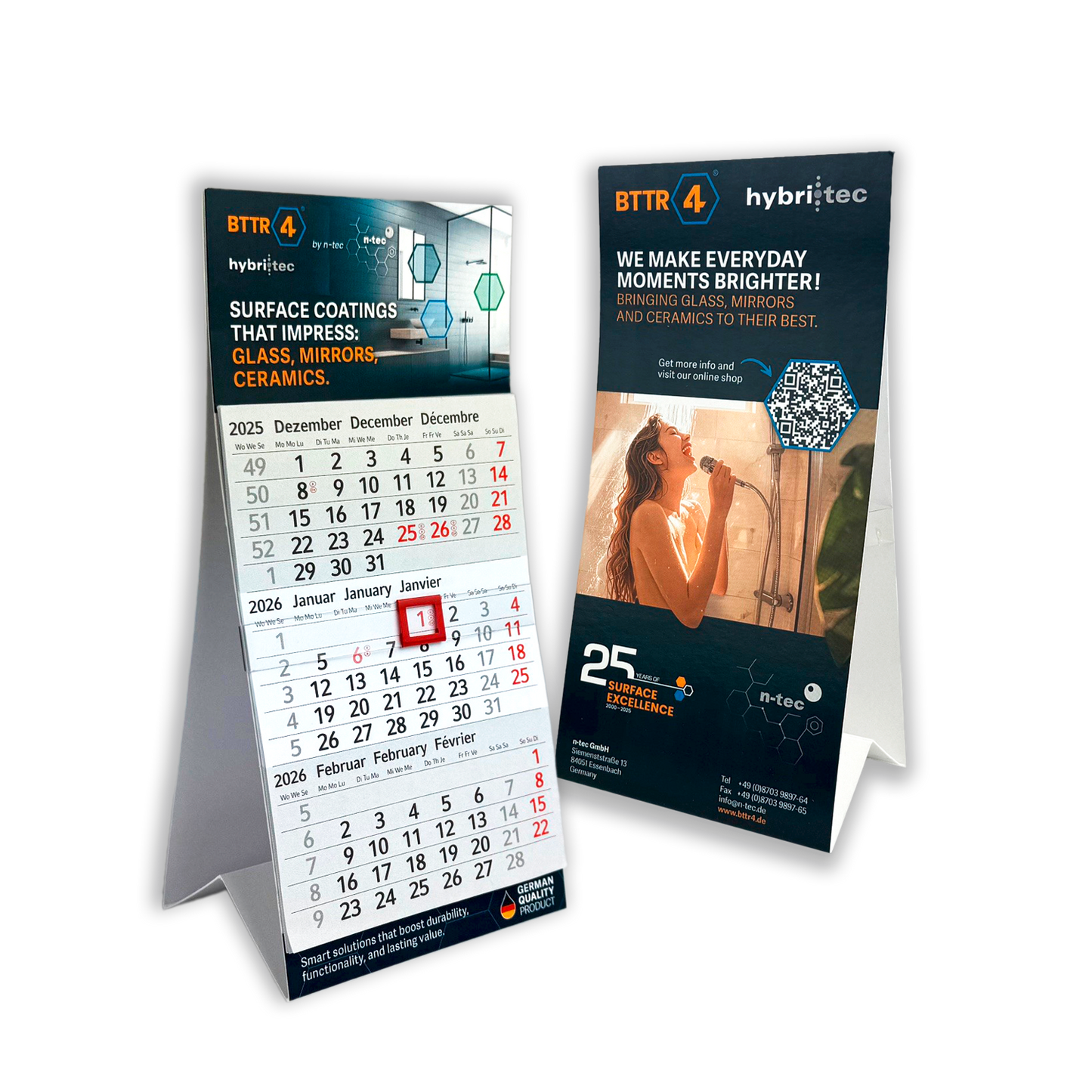 BTTR4 Tischkalender 3 Monate 2026