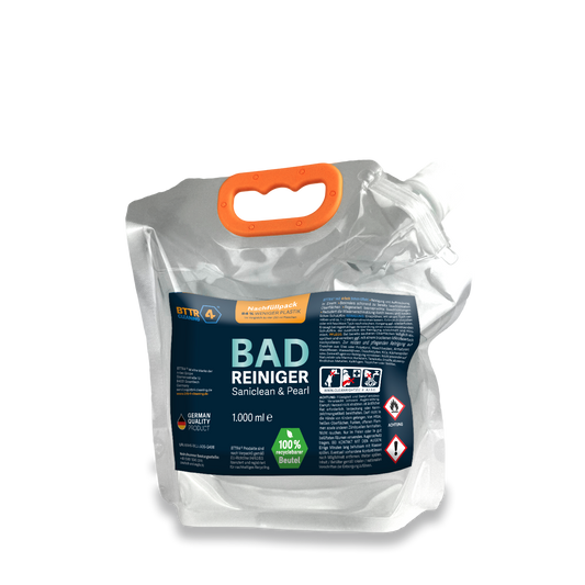 Premium Bad Reiniger Saniclean & Pearl mit Abperl-Effekt – NACHFÜLLPACK